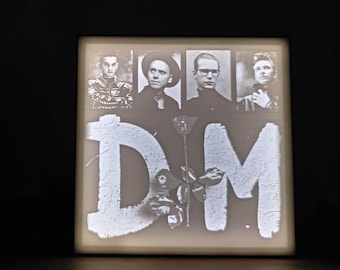 3D printed Depeche Mode LED lamp lithophane Handmade
