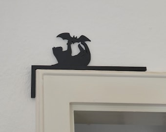 Helloween Door Frame Decor Cat Wall Hanging | Cat Silhouette for Door Panel / Mirror / Picture Frame Funny Cat Lover