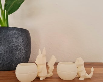 Pot/conteneur de fleurs Pikachu et Charmander imprimés en 3D