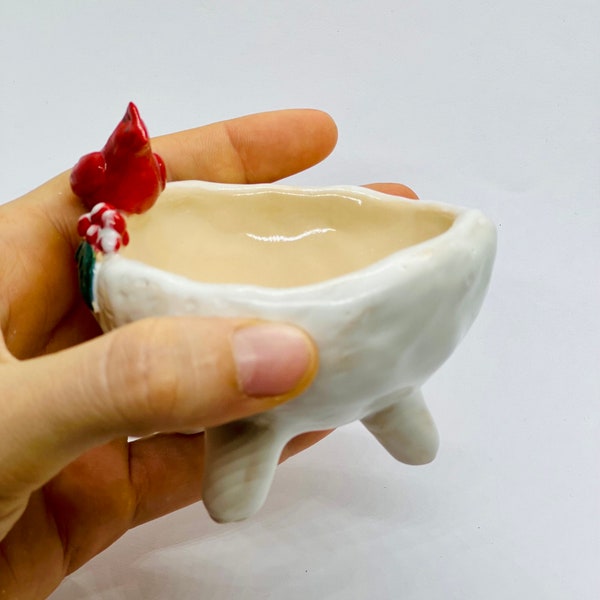 Winter Ceramic Tealight Holder, Cute Ceramic Tealight Holder