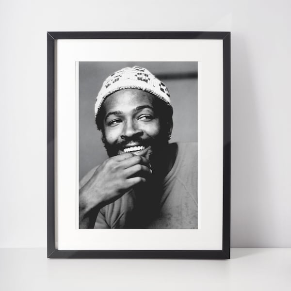 Marvin Gaye Print | Free Shipping | Music Print | Poster | A6 A5 A4 A3 A2 A1 A0 6x4 5x7 10x8 | Custom Size Available
