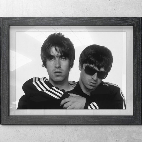 Liam and Noel Gallagher Oasis Print | Free Shipping | Music Print | Poster | A6 A5 A4 A3 A2 A1 A0 6x4 5x7 10x8 | Custom Size Available