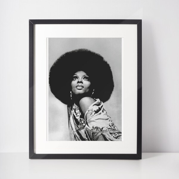 Diana Ross Iconic Print | Free Shipping | Icon Print | Poster | A6 A5 A4 A3 A2 A1 A0 6x4 5x7 10x8 | Custom Size Available