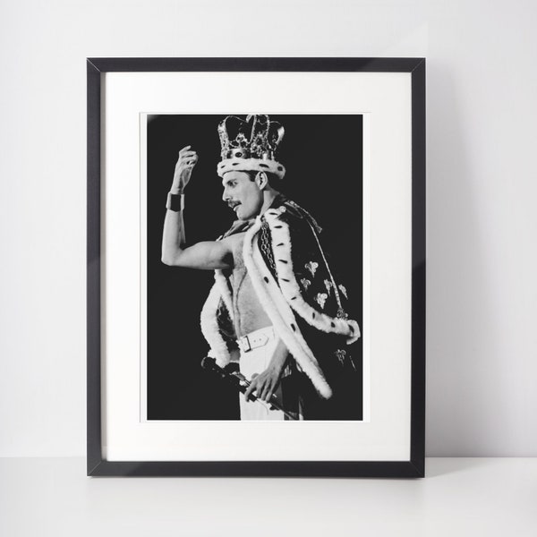 Freddie Mercury koningin afdrukken | Gratis verzending | Muziek afdrukken | Affiche | Iconische kunst | A6 A5 A4 A3 A2 A1 A0 6x4 5x7 10x8 | Aangepast formaat beschikbaar