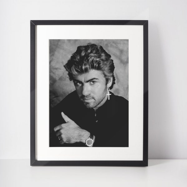 George Michael Print | Free Shipping | Music Print | Poster | Iconic Art | A6 A5 A4 A3 A2 A1 A0 6x4 5x7 10x8 | Custom Size Available