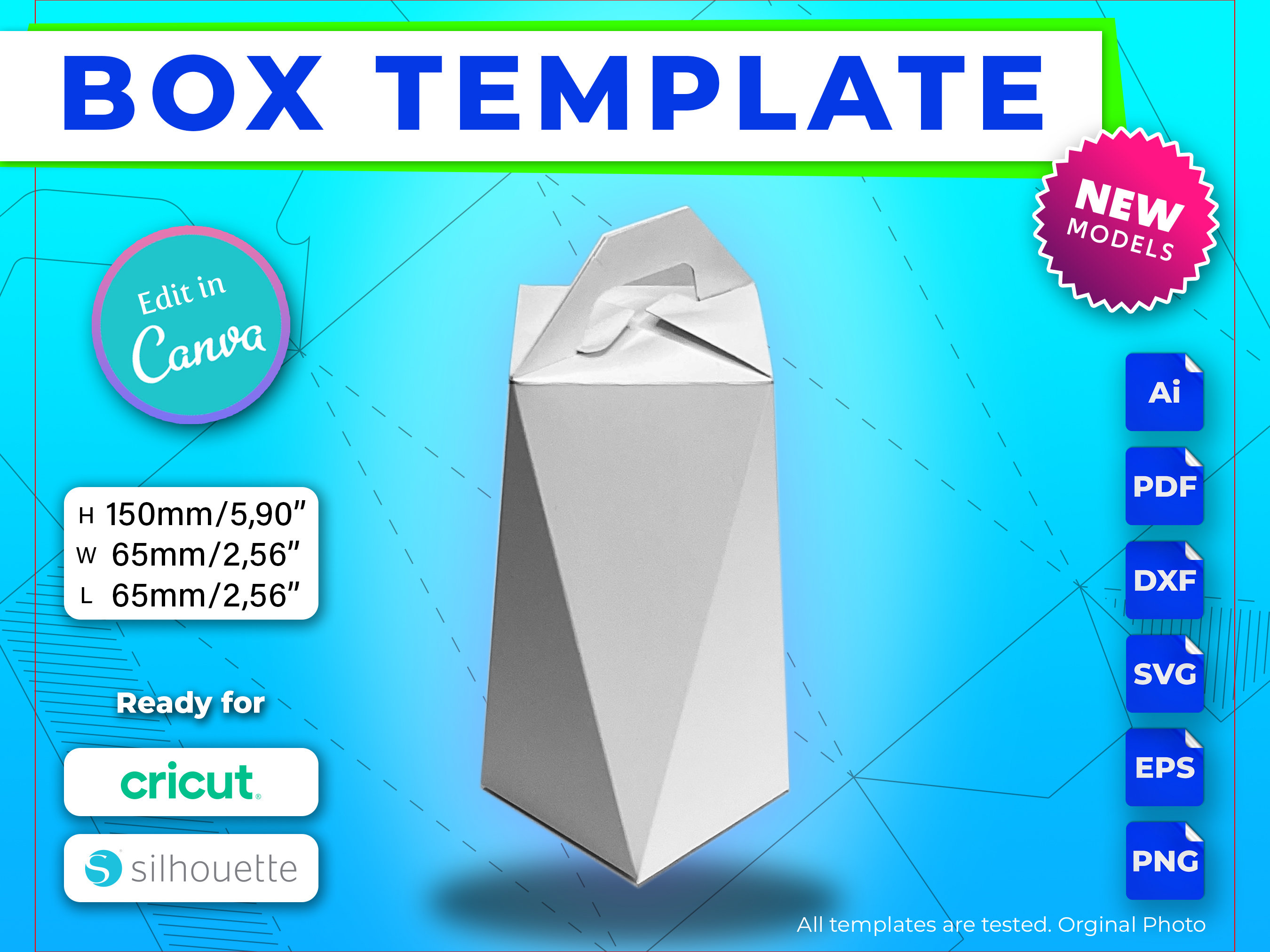 Package Box Templates Vector Canva Ai Dieline Package Etsy