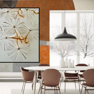 Modern Floral Filaments Neutral Floral Photograph Ventura