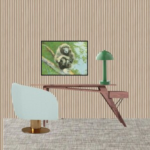 Vintage Monkey Print, Unique Animal Wall Print, Monkey Poster, Wall Print for Living Room, Vintage Monkey Print, Home Decor