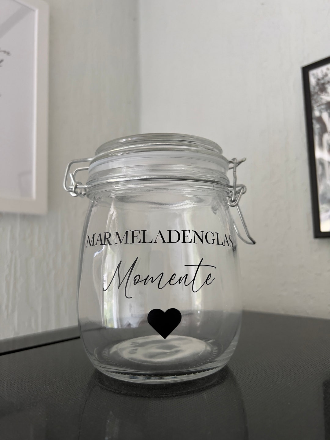 Glas mit Spruch Marmeladenglasmomente Etsy.de