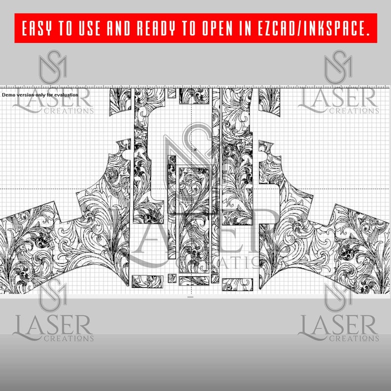 Glock 19 Gen 3 Scroll Design Gun Engraving Files,pistol Engrave,vector