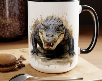Crocodile Mug,15 Oz, Crocodile Gift, Crocodile Mug, Crocodile Lover Mug, Crocodile Lover Gift, Crocodile Fan Mug, Crocodile Fan Gift