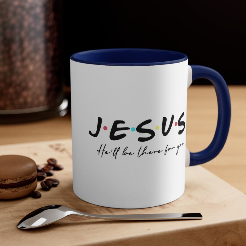 Jesus er wird für Sie da sein Becher, Jesus Becher, christlicher Becher, Glaubensbecher, religiöser Becher, Freunde inspiriertes Geschenk, Geschenk für Ermutigung, freudiger Becher Bild 9
