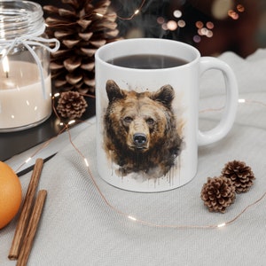 Bear Mug, Bear Gifts, Bear Lover Gift, Animal Mug, Bear Coffee Mug, Bear Coffee Cup, Bear Cup, Tea Coffee, Safari Lovers