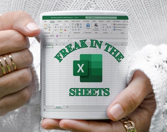 Freak In The Sheets Tasse, Excel Tabelle Liebhaber, Arbeitskraft Geschenk, Idee für Mitarbeiter, Buchhaltung, Boss Geschenk, Büro Geschenk, Freund Geschenk