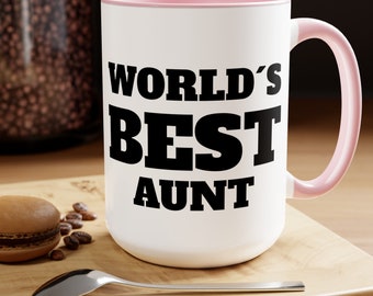 Worlds Best Tante Becher, 15 Unzen, Tante Geschenke für sie, Tante Becher, Tante Geschenk, Tante Kaffeetasse, Tante Geschenke, Geschenk für Tante, Tante Geschenke, Familiengeschenke