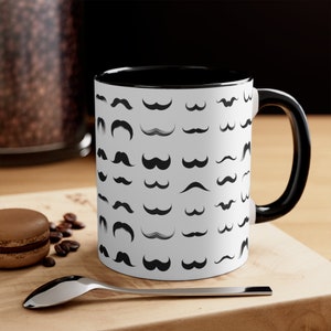 Taza de café de bigotes, regalo para él, taza de café divertida, taza divertida de bigote, taza de regalo de bigote Movember, ideas de regalos para hombres