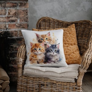 Cats Pillow, Picture Pillow, Animal Pillow, Double-Sided Print, Cats Lovers, Cats Lover Gift,Perfect Gift, Gift For Friend