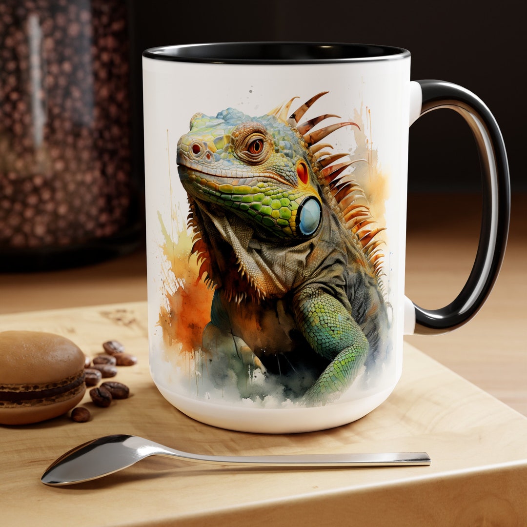 Iguana Oasis Mug, 15 Oz ,iguana Gifts, Iguana Lover Gift, Iguana Coffee ...