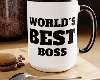 Worlds Best Boss Mug,15 Oz,Boss Mug, Boss Gift, Boss Coffee Mug,Gift For Boss, Boss Gifts, Work Mug, Coffee Mug
