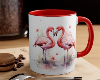 Flamingos  Coffee Mug. Flamingo Gift, Christmas Gift, Flamingo Coffee Mug, Coffee Mug, Valentines Mug, Cute Mu,. Flamingo Mugs