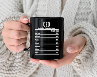 CEO Nutrition Facts Mug,Gift For ceo,Coffee Mug,Funny ceo Mug,Coffee Mug,CEO Birthday Gift,CEO Christmas Gift