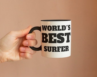 Taza con el mejor surfista del mundo, regalos para surfistas, taza de surfista, regalo para surfistas, taza de café para surfistas, regalo para surfistas, regalos para surfistas