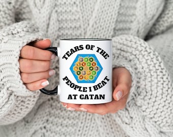 Tränen Der Leute, die ich an der Catan-Tasse geschlagen habe, Catan-Tasse, Kaffee-Liebhaber, Catan-Player, Siedler-Tasse, lustiges Geschenk für Familie, lustiges Geschenk für Freunde