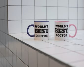 Worlds Best Doctor Mug, Doctors Mug, Doctor Coffee Mug,DR. Mug,PHD Graduation Gift for Her/Him,Doctorate Mug,New Doctor-Medical Student Gift