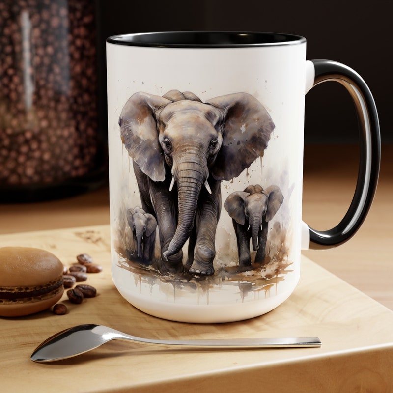 Midnight's Elephants Drinking Mugs