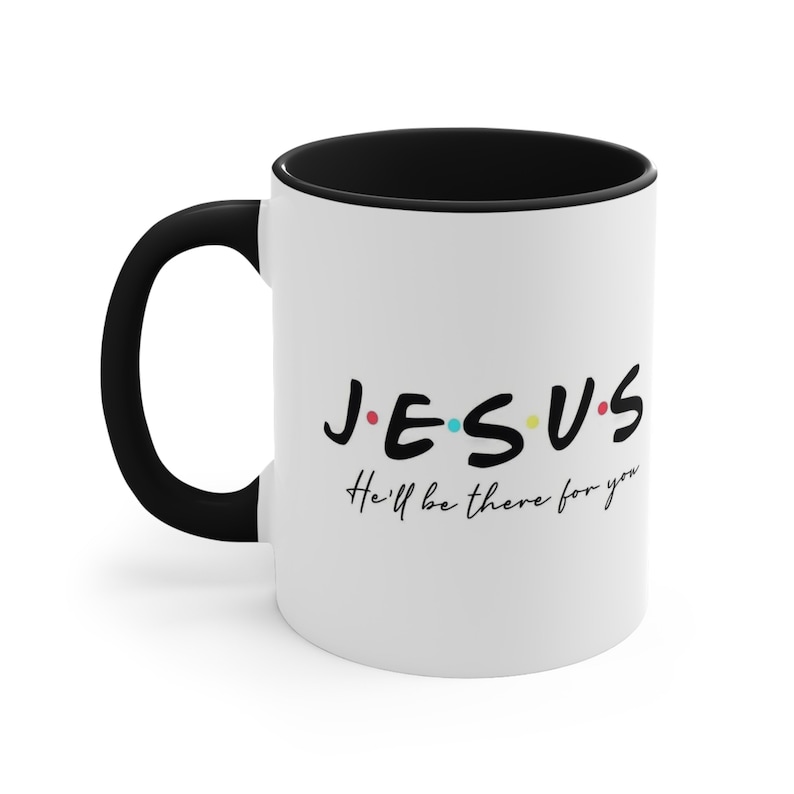 Jesus er wird für Sie da sein Becher, Jesus Becher, christlicher Becher, Glaubensbecher, religiöser Becher, Freunde inspiriertes Geschenk, Geschenk für Ermutigung, freudiger Becher Bild 7