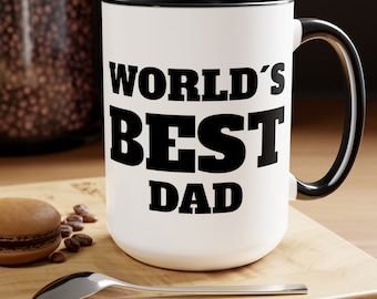 Worlds Best Dad Mug,15 Oz,Dad Gifts For Men, Dad Mug, Dad Gift, Dad Coffee Mug, Dad Gifts, Gift For father, Dad Presents