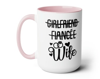 Man en vrouw koffiemokken, vrouw mok- manlief mok- heer en mevrouw mokken- bruid en bruidegom mokken- pasgetrouwde mokken- heer en mevrouw koffiemokken-