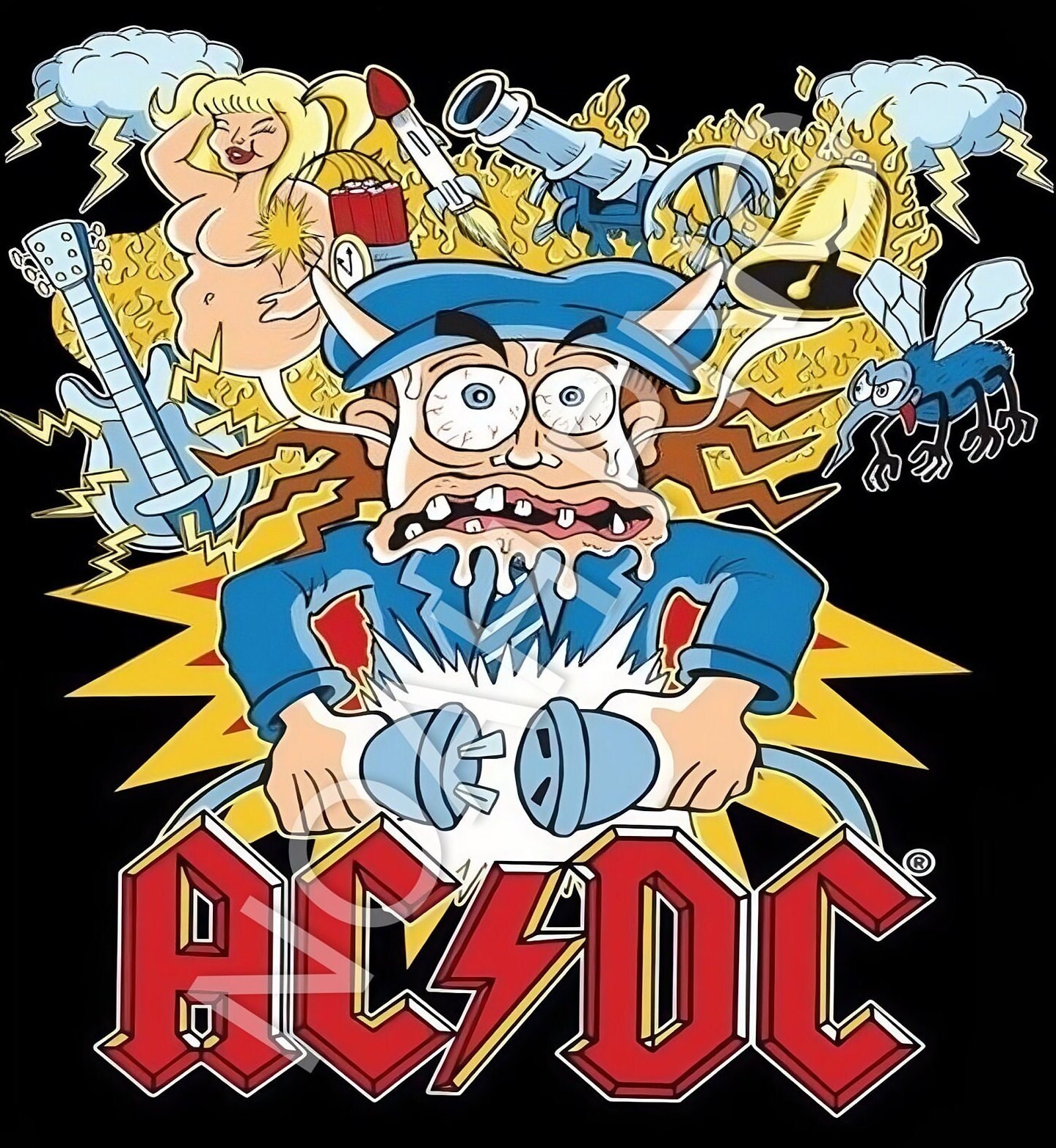Retro ACDC Png L Retro ACDC Band Png L ACDC Png L Acdc Art L - Etsy