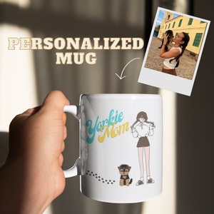 Custom Pet Cartoon Portrait From Photo Gift Customer Gift For Her Mug Cartoon Family Giftful Gifts For Cat Dog Person Lover