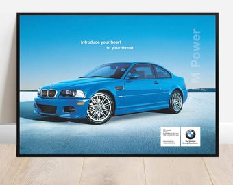 BMW  E46 M3 Original Dealership Poster