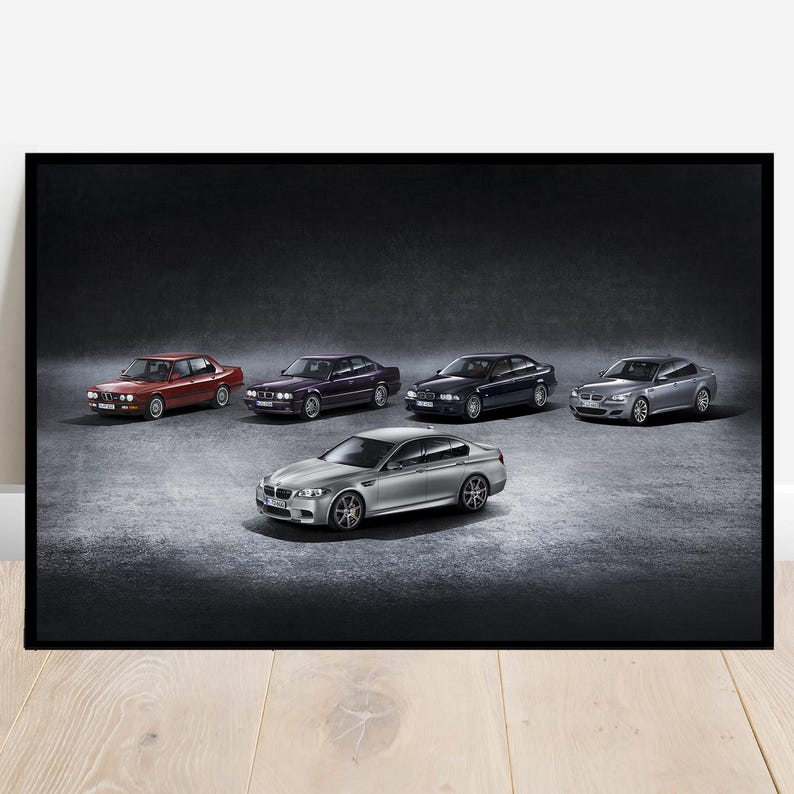 BMW M5 Lineup Original Car Print - Etsy