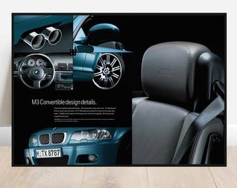 BMW   E46 M3  Original Dealership Poster