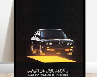 BMW   E28 M5  Original Dealership Poster