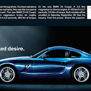 BMW Z4  Original Car Print