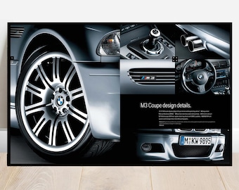 BMW   E46 M3  Original Dealership Poster