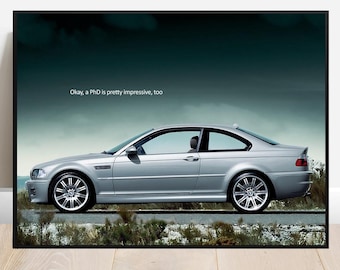 BMW  E46 M3 Original Dealership Poster