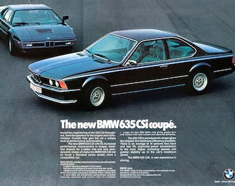 BMW  E24 635CSI M6 Original Dealership Poster