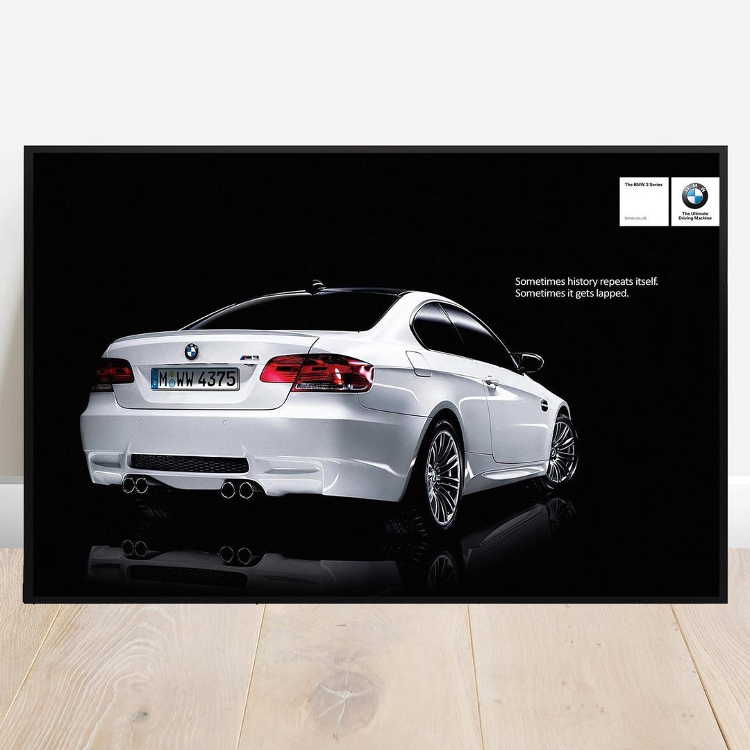 Retro BMW E92 E90 M3 Car Poster Print Vintage Artwork - Etsy