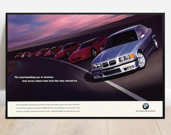 BMW   E36 M3  Original Dealership Poster
