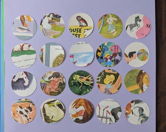 Círculos de papel de 5 cm cortados a mano para libros infantiles, efímeras, diarios, manualidades y arte (envío gratuito)
