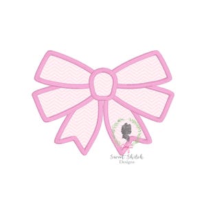 Satin Stitch Bow Embroidery Design, Ribbon Applique Machine Embroidery File, Digital Download for Embroidery, Gift Bow Satin Stitch