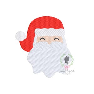 Santa Claus Mini Fill Embroidery Design, Smiling Santa Mini Embroidery File, St. Nick Mini Machine Design, Classic Christmas