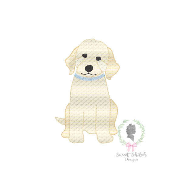 Goldendoodle Sketch Embroidery Design, Puppy Doodle Embroidery File, Puppy Dog Machine Design, New Puppy Embroidery File, Man's Best Friend