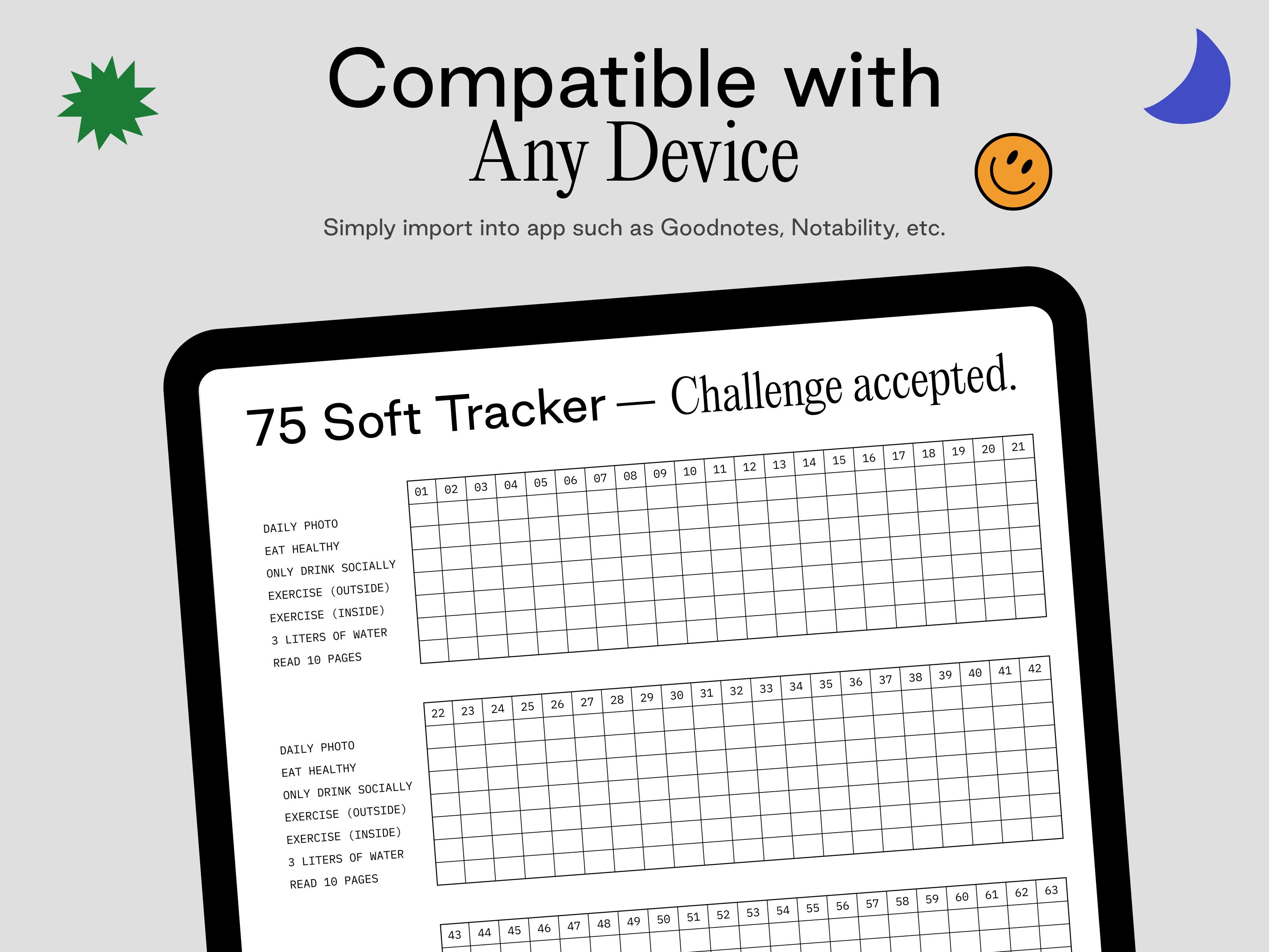 70 Soft Tracker 75 Soft Tracker Digital PDF, 75 Soft Tracker Printable, 75 Soft ...