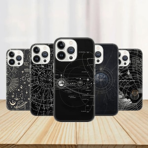 Custodia astronomica per telefono, custodia stellare per iPhone 16 Pro Max, 15 Plus, 14, 13, 12, 11, XS e Samsung S24, S23, A55, A54, Pixel 9 Pro, 8